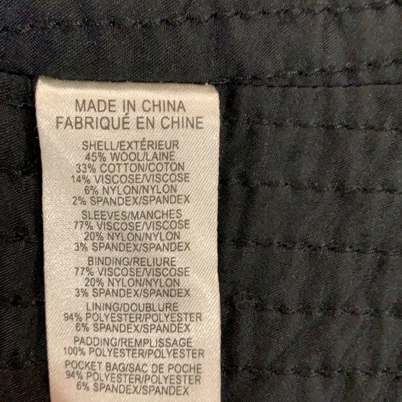 Theory Black and White Drape Front Open Blazer 8 - Picture 13 of 13